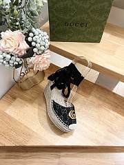 GUCCI | Women's GG Matelasse Platform Espadrille Black - 5