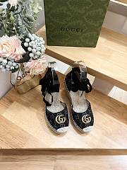 GUCCI | Women's GG Matelasse Platform Espadrille Black - 6