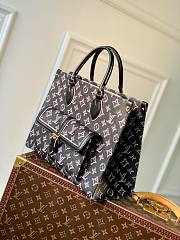 LOUIS VUITTON | OnTheGo MM Tote Shoulder Bag M46154 Monogram Canvas Black Pink - 3