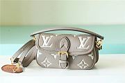 LOUIS VUITTON | Diane Tourterelle Grey/Cream Bicolor Monogram Empreinte Leather M46583 - 1