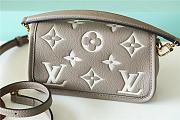 LOUIS VUITTON | Diane Tourterelle Grey/Cream Bicolor Monogram Empreinte Leather M46583 - 3