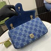 GUCCI | GG Marmont GG Denim Shoulder Bag - 4