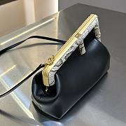 FENDI | First Small Black Leather Bag With Exotic Details - 5