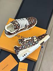 LOUIS VUITTON | Trainer Sneaker Chocolate Monogram  - 4