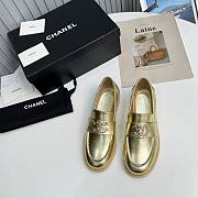 CHANEL | Moccasins Metallic & Metallic Sheepskin Metallic Gold - 1