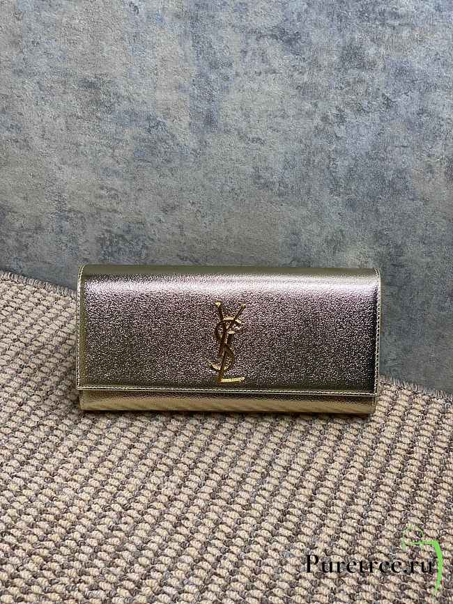 YSL | Yves Saint Laurent - Kate - Clutch Bag Yellow Gold Paten Leather - 1