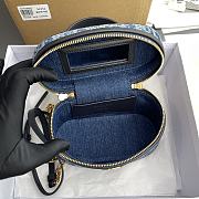 DIOR | 30 Montaigne Mini Vanity Case Blue Denim Dior Oblique Jacquard - 3