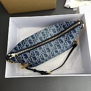 DIOR | Medium Diortravel Nomad Blue Denim Oblique Jacquard - 2