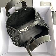 DIOR | Large Toujours Bag Black Cannage Tweed - 6