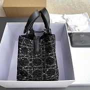 DIOR | Large Toujours Bag Black Cannage Tweed - 5