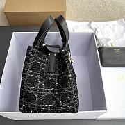 DIOR | Large Toujours Bag Black Cannage Tweed - 4