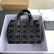 DIOR | Large Toujours Bag Black Cannage Tweed - 3