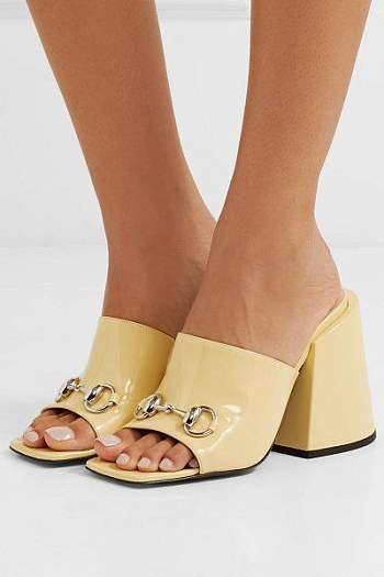 GUCCI | Women High Heels Lexi Horsebit-Detailed Leather Mules