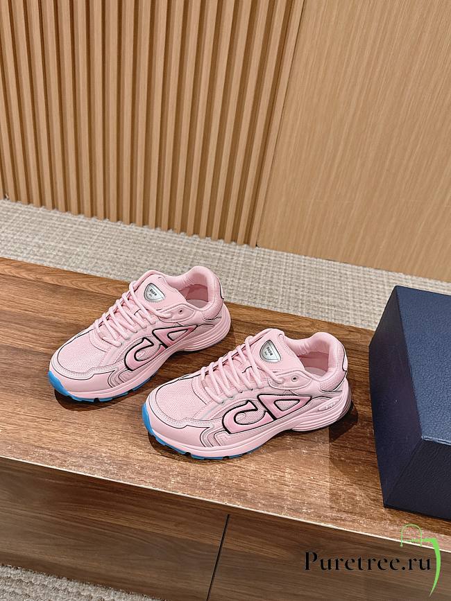 DIOR | B30 Sneaker Pale Pink Mesh and Technical Fabric - 1