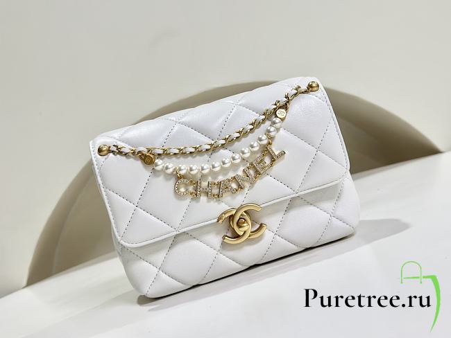 CHANEL | Classic Handbag In White  - 1