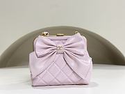 CHANEL | Clutch With Strap Shiny Crinkle Effect Lambskin, Shiny Lambskin & Gold Metallic In Pink - 1