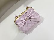 CHANEL | Clutch With Strap Shiny Crinkle Effect Lambskin, Shiny Lambskin & Gold Metallic In Pink - 5