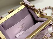 CHANEL | Clutch With Strap Shiny Crinkle Effect Lambskin, Shiny Lambskin & Gold Metallic In Pink - 2