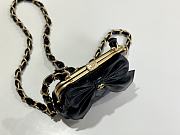 CHANEL | Clutch With Strap Shiny Crinkle Effect Lambskin, Shiny Lambskin & Gold Metallic In Black - 6