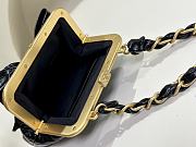 CHANEL | Clutch With Strap Shiny Crinkle Effect Lambskin, Shiny Lambskin & Gold Metallic In Black - 5