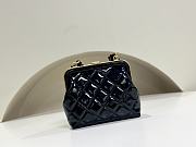 CHANEL | Clutch With Strap Shiny Crinkle Effect Lambskin, Shiny Lambskin & Gold Metallic In Black - 4