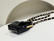 CHANEL | Clutch With Strap Shiny Crinkle Effect Lambskin, Shiny Lambskin & Gold Metallic In Black - 2