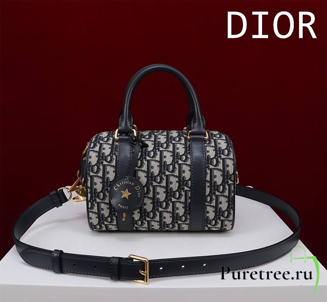 DIOR | Groove 20 Bag Blue Dior Oblique Jacquard - 1