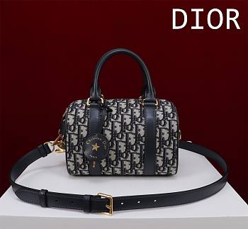 DIOR | Groove 20 Bag Blue Dior Oblique Jacquard