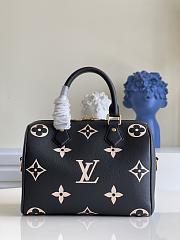 LOUIS VUITTON Speedy Bandoulière 25 Bag Black/beige M58947 - 2