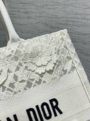 DIOR | Medium Dior Book Tote In White Color - 5