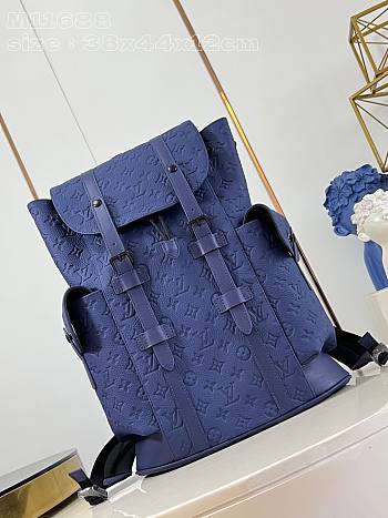 LOUIS VUITTON | Christopher MM Backpack Sapphire Blue M11688