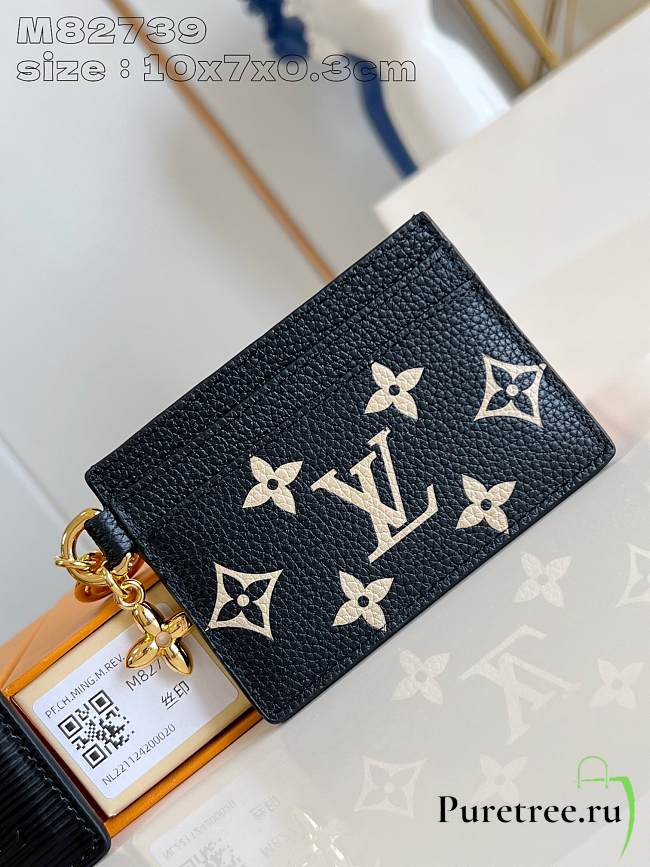 LOUIS VUITTON | Charms Card Holder Black - 1