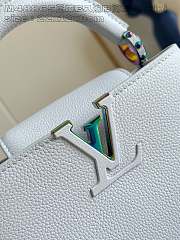 LOUIS VUITTON | Capucines Mini East-West Bag Grained Calfskin Blue Bleach Effect - 2