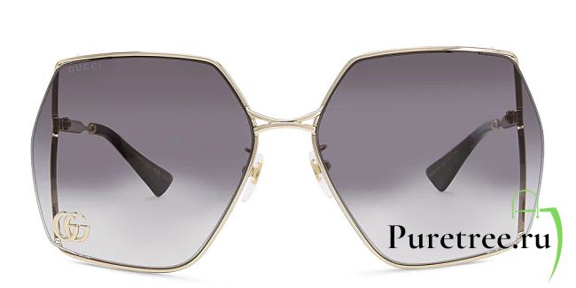 GUCCI | Half Rim Wide Irregular Sunglasses - 1