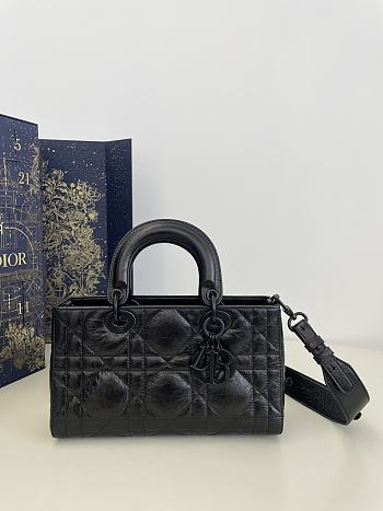 DIOR | Small Lady D-Sire My ABCDior Bag Black Macrocannage Crinkled Calfskin