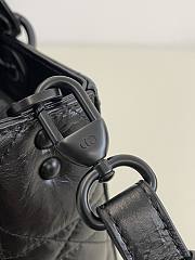 DIOR | Small Lady D-Sire My ABCDior Bag Black Macrocannage Crinkled Calfskin - 5