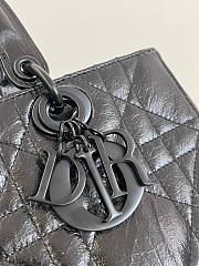 DIOR | Medium Lady D-Sire My ABCDior Bag Black Macrocannage Crinkled Calfskin - 2