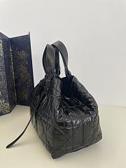 DIOR | Medium Dior Toujours Bag Black Macrocannage Crinkled Calfskin - 5