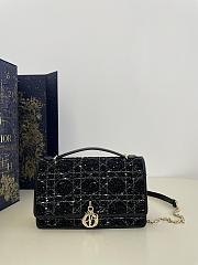 DIOR | My Dior Top Handle Bag Black Cannage Tweed - 1