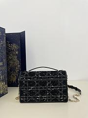 DIOR | My Dior Top Handle Bag Black Cannage Tweed - 6