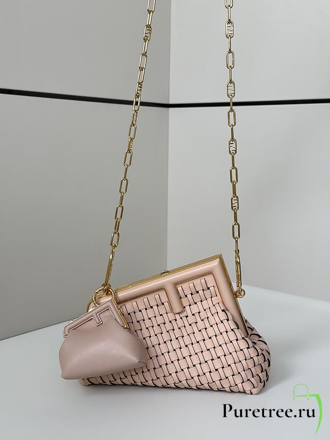 FENDI | First Small Camellia Interlaced Leather Bag - 1