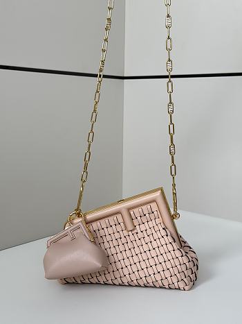 FENDI | First Small Camellia Interlaced Leather Bag