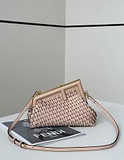 FENDI | First Small Camellia Interlaced Leather Bag - 3