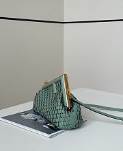 FENDI | First Small Green Interlaced Leather Bag - 2