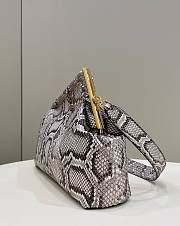 FENDI | First Small Dark Grey Python Leather Bag - 6