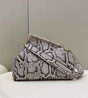 FENDI | First Small Dark Grey Python Leather Bag - 3