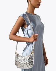 Clare V. | Petit Moyen Silver Leather Messenger Bag - 5