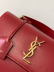 YSL | Saint Laurent Sunset Medium Leather Shoulder Bag In Red - 3