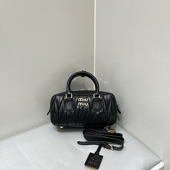 MIUMIU | Arcadie Matelassé Nappa Leather Bag Black