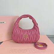 MIUMIU | Wander Matelassé Nappa Leather Hobo Bag Pink - 1